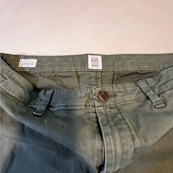 🌿 GAP Girlfriend Chino Pants Olive Green | Women’s Casual Workwear - Picture 2 of 4